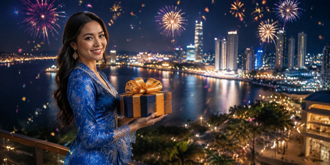 Pengguna Malaysia berbaju kurung menerima bonus deposit roulette di Johor